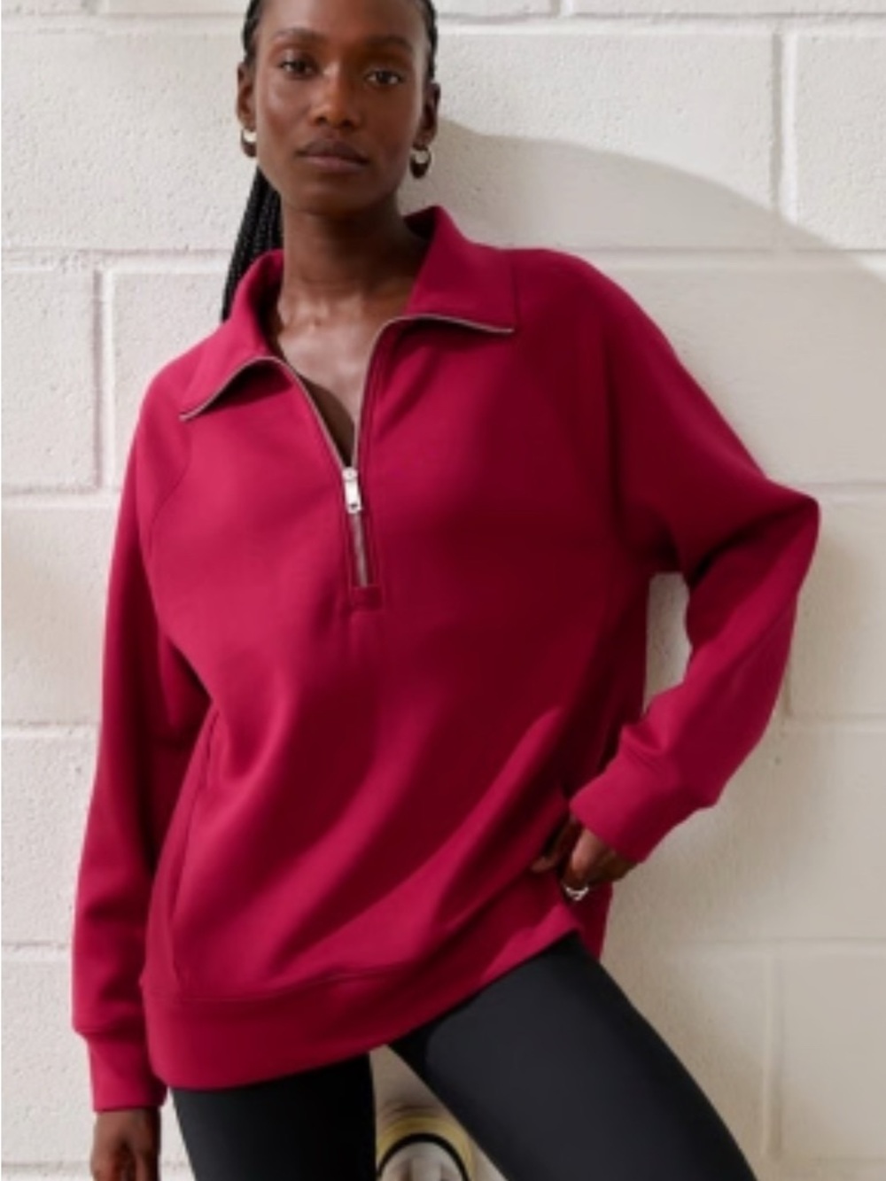 Abercrombie & Fitch YPB Neo Knit Half Zip Sweatshirt Pullover